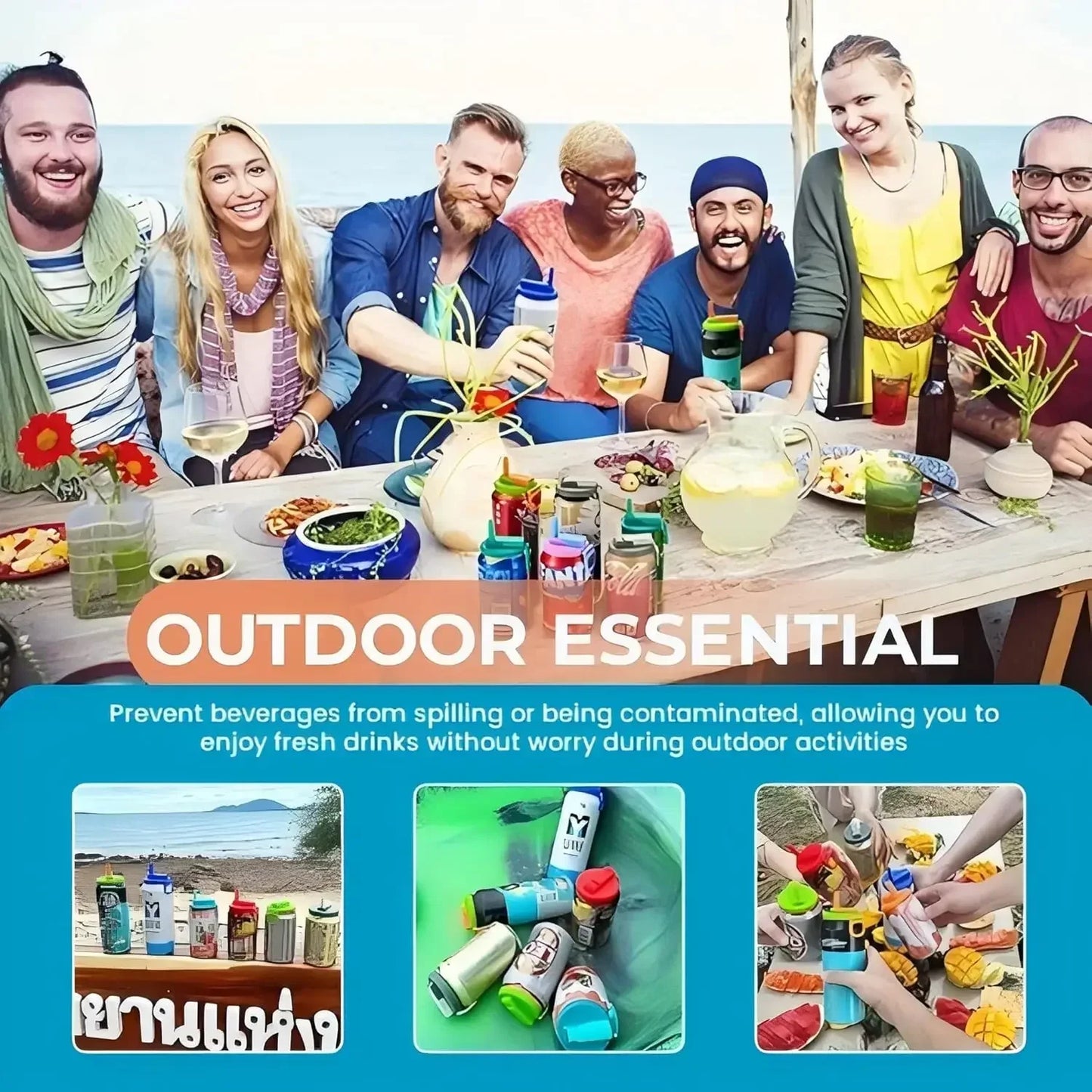 Colorful Sip-Top Can Covers